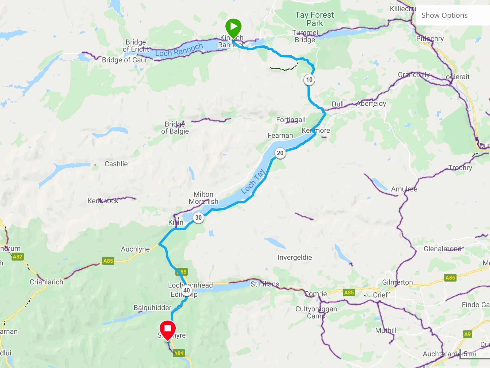 Day 7 – Kinloch Rannoch to Strathyre – Bertie's World