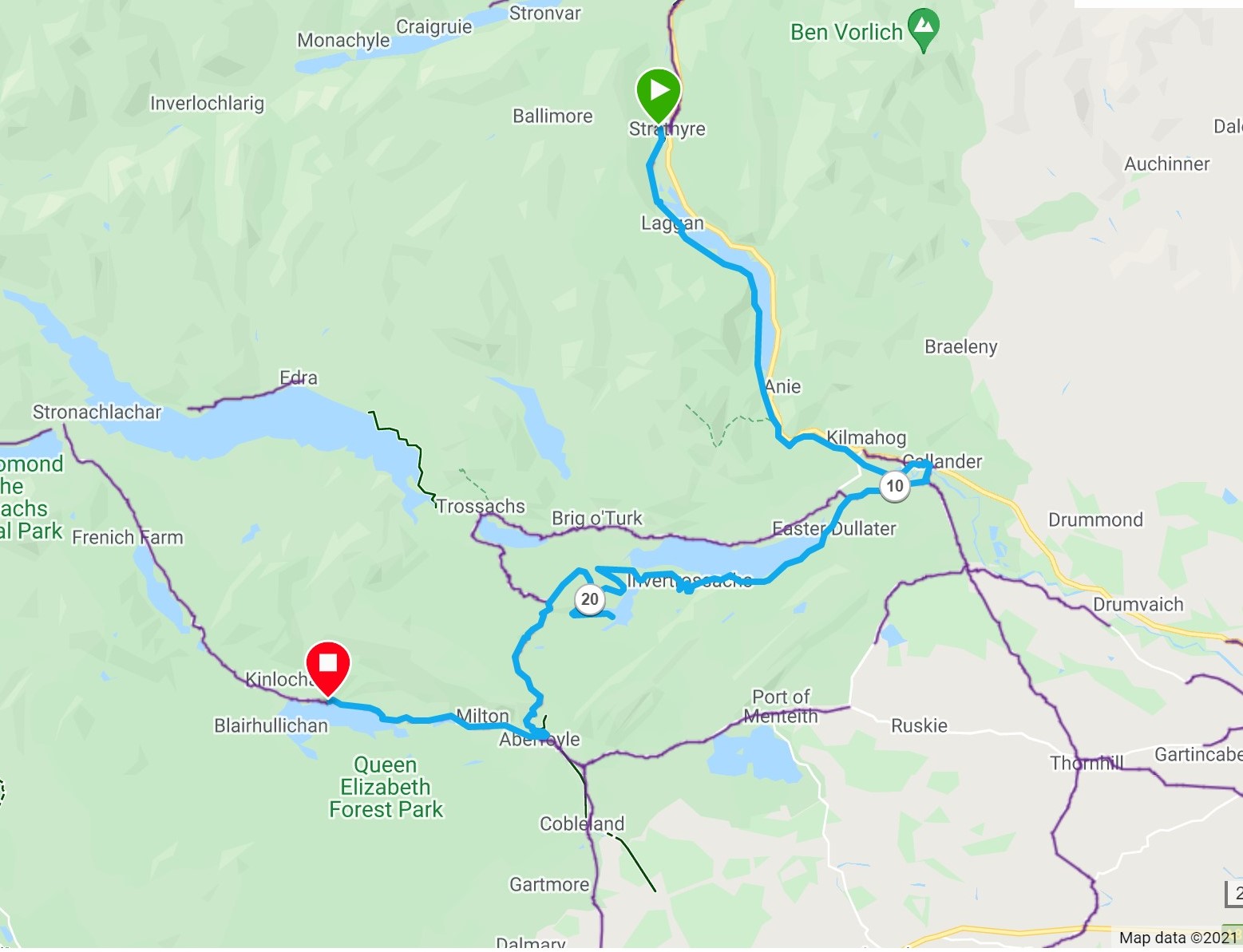 Day 8 – Strathyre to Forest Hills – Bertie's World